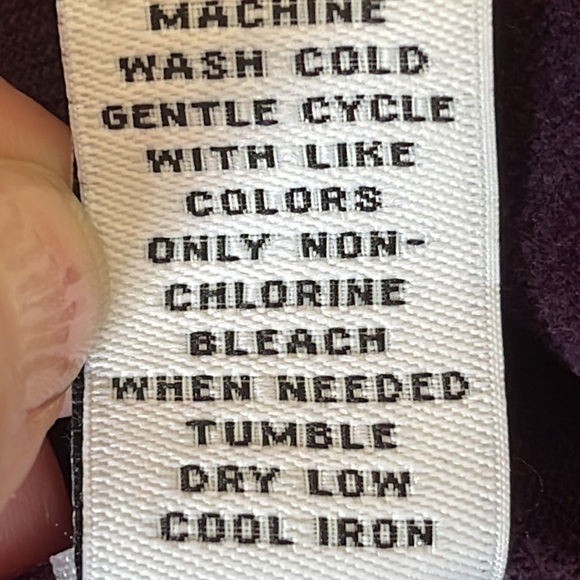 Style & Co. Royal Purple Full Zip Velour Sweat Jacket Sz. MP - Picture 11 of 15